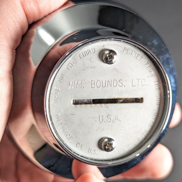 William Bounds Vintage Nut Twister, Chrome Nutmeg Spice Grinder, in Original Box - Picture 6 of 12